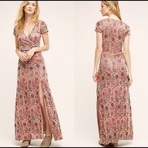 Anthropologie Dresses & Skirts - ANTHROPOLOGIE FLORAL KNIT MAXI DRESS
